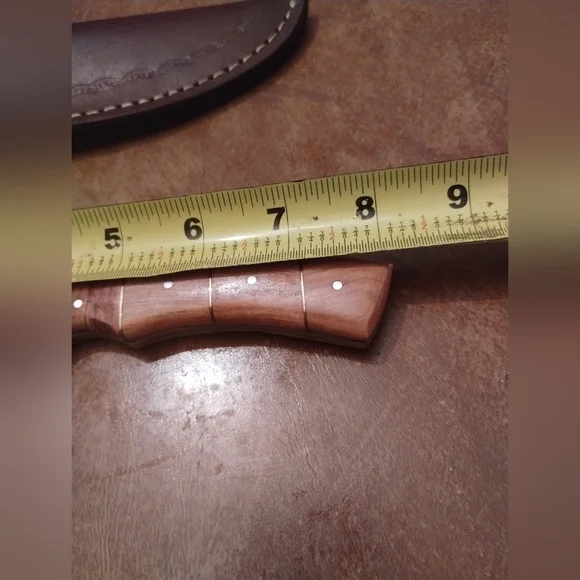 New Damascus steel blade men's hunting knife with sheath - Picture 8 of 10